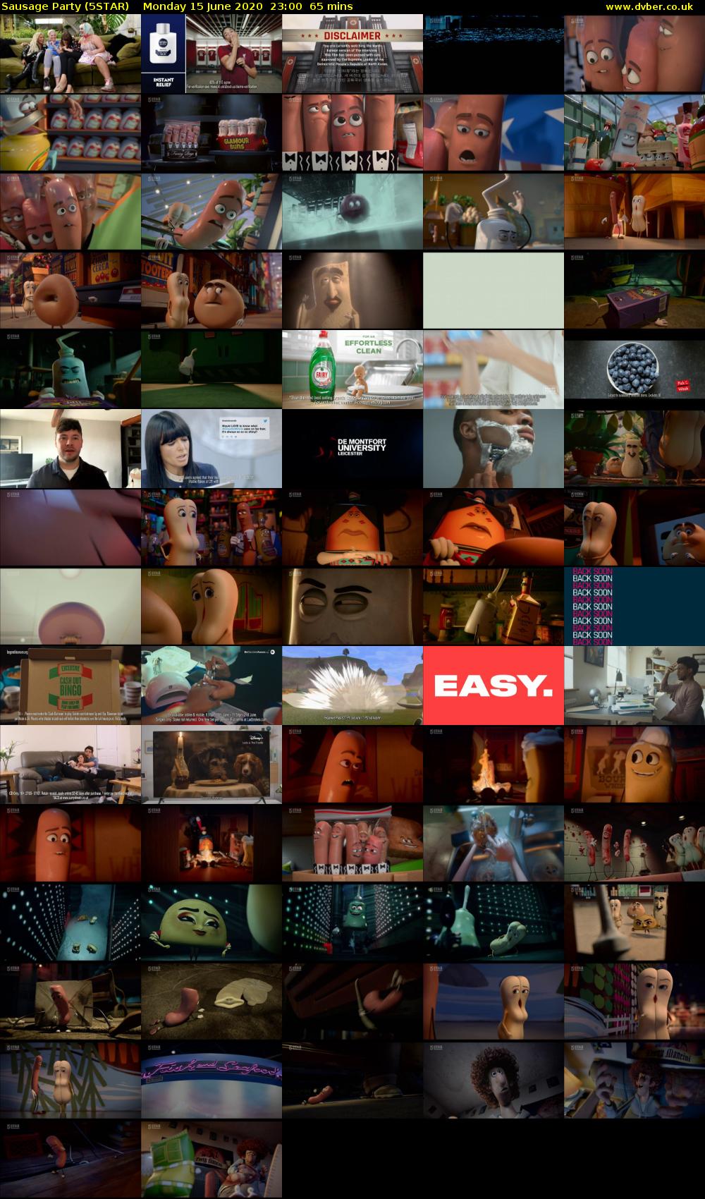 Sausage Party (5STAR) Monday 15 June 2020 23:00 - 00:05