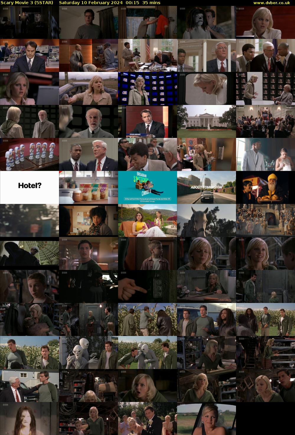 Scary Movie 3 (5STAR) Saturday 10 February 2024 00:15 - 00:50