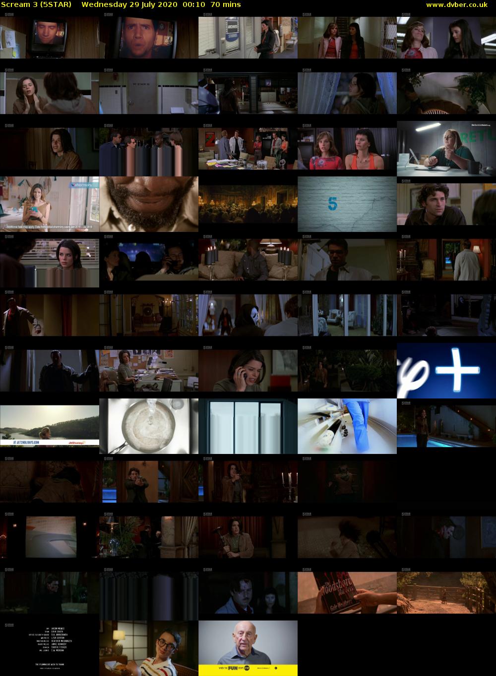 Scream 3 (5STAR) Wednesday 29 July 2020 00:10 - 01:20