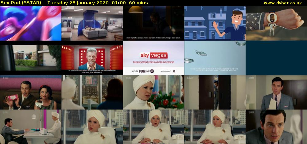 Sex Pod (5STAR) Tuesday 28 January 2020 01:00 - 02:00