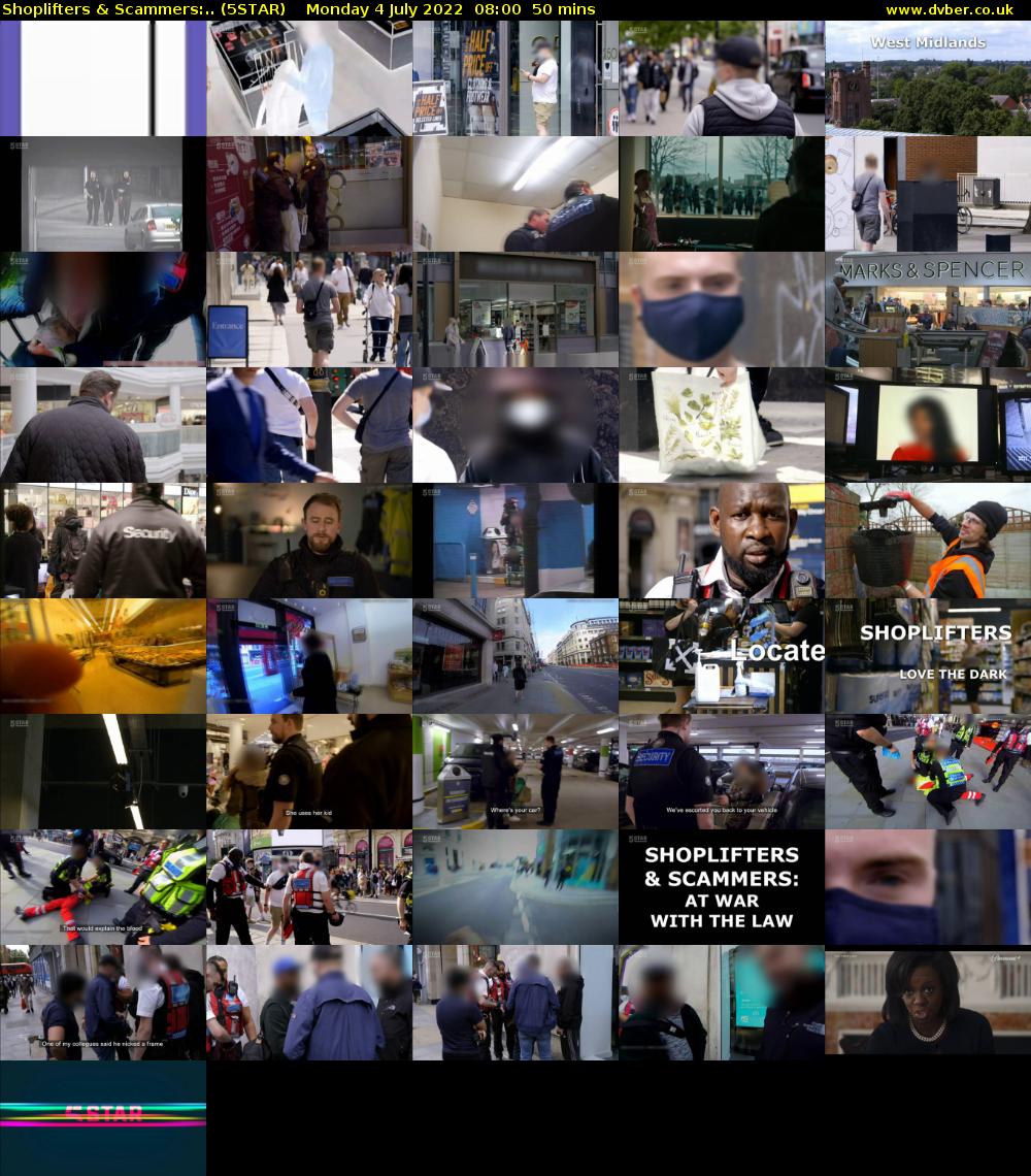 Shoplifters & Scammers:.. (5STAR) Monday 4 July 2022 08:00 - 08:50