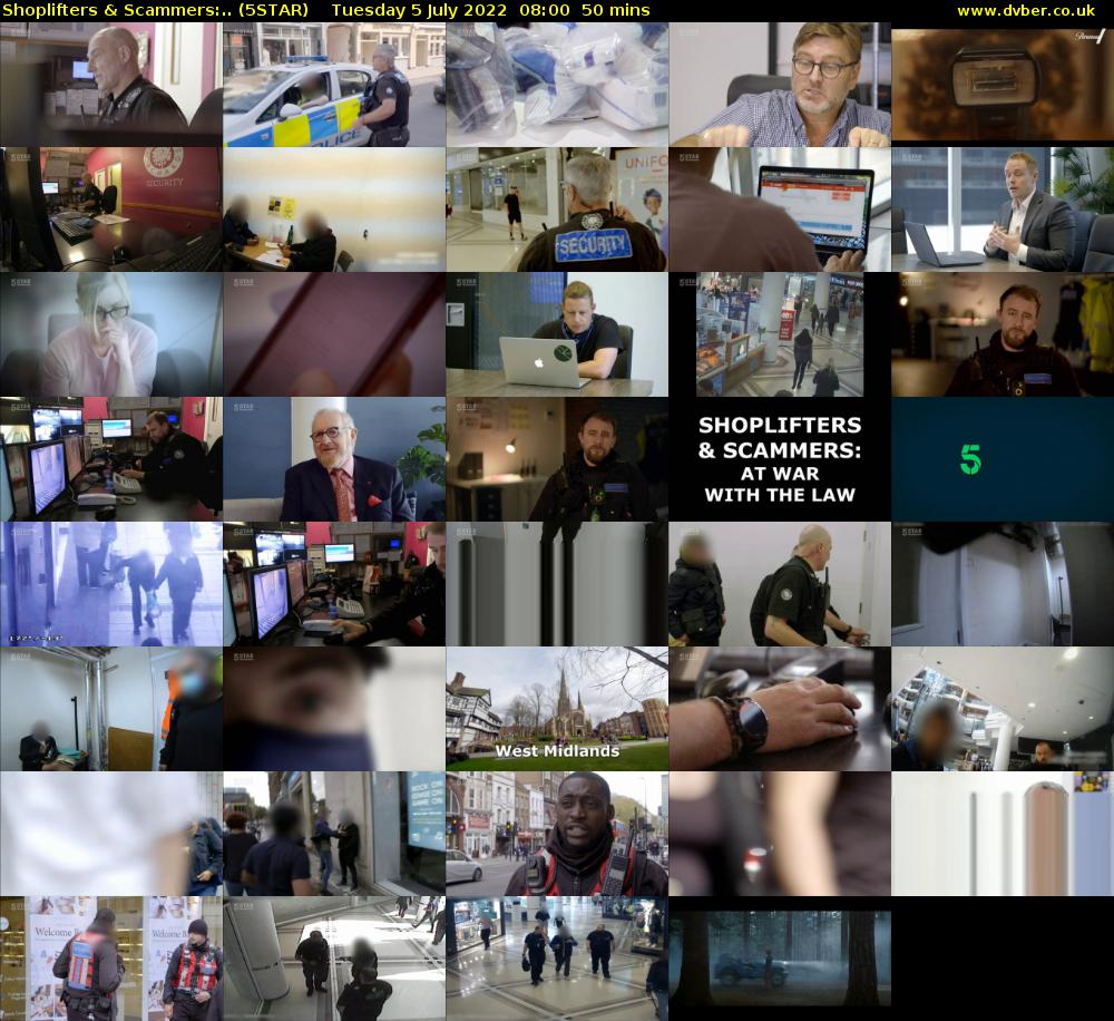 Shoplifters & Scammers:.. (5STAR) Tuesday 5 July 2022 08:00 - 08:50