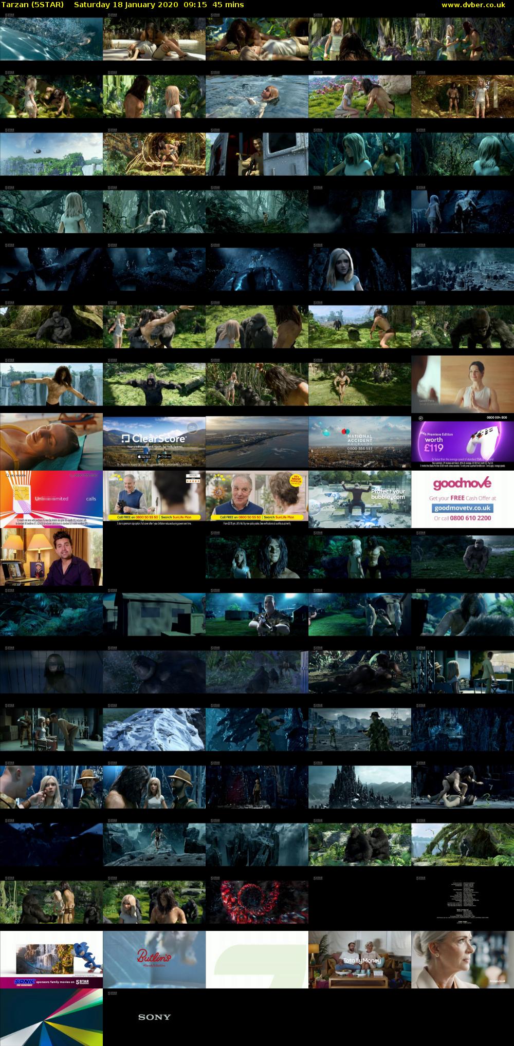 Tarzan (5STAR) Saturday 18 January 2020 09:15 - 10:00