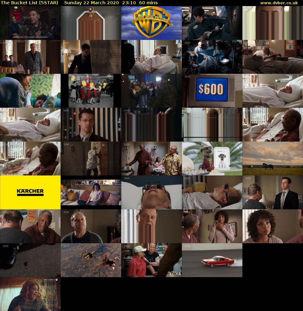 The Bucket List (5STAR) Sunday 22 March 2020 23:10 - 00:10