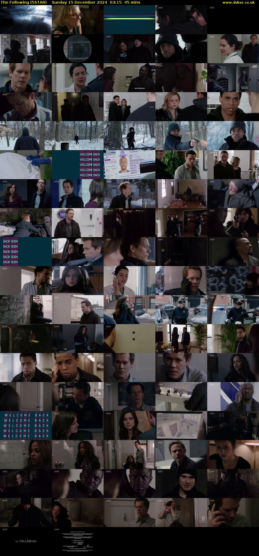 The Following (5STAR) Sunday 15 December 2024 03:15 - 04:00
