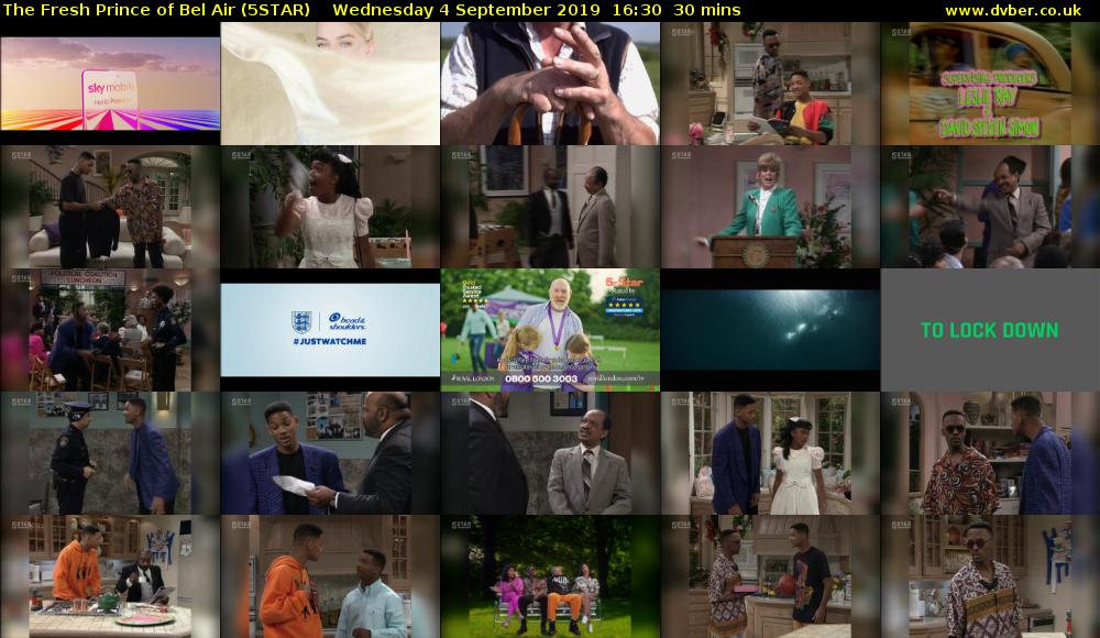 The Fresh Prince of Bel Air (5STAR) Wednesday 4 September 2019 16:30 - 17:00