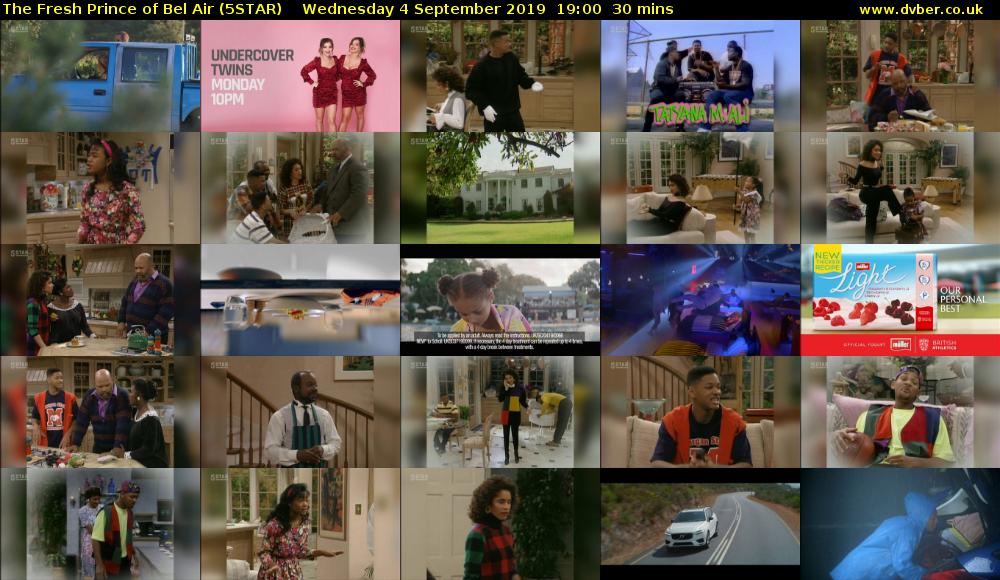 The Fresh Prince of Bel Air (5STAR) Wednesday 4 September 2019 19:00 - 19:30