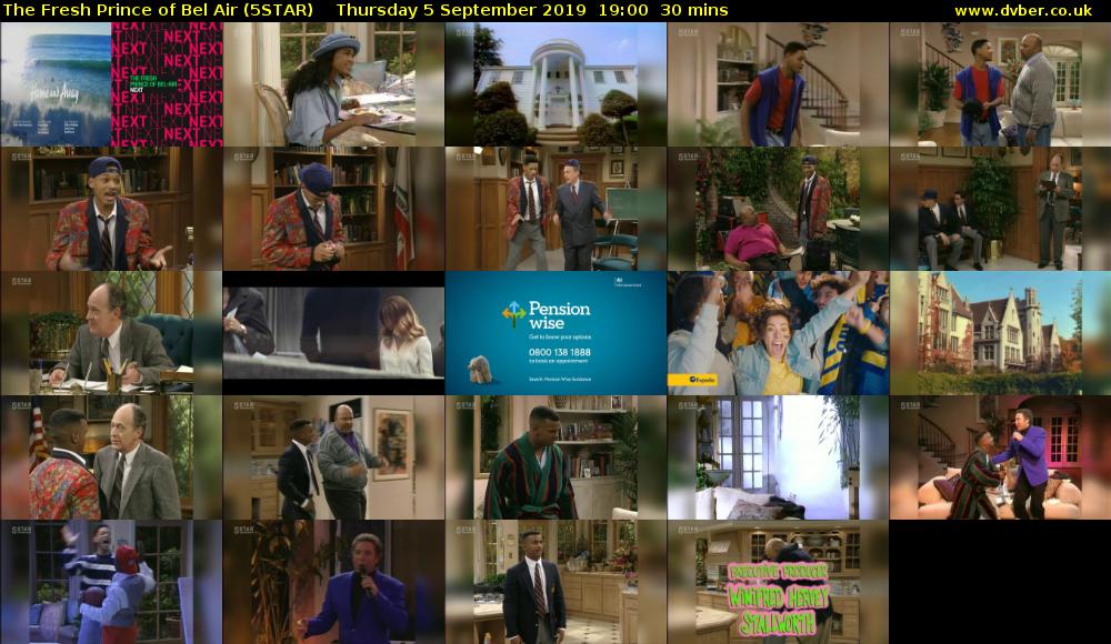 The Fresh Prince of Bel Air (5STAR) Thursday 5 September 2019 19:00 - 19:30