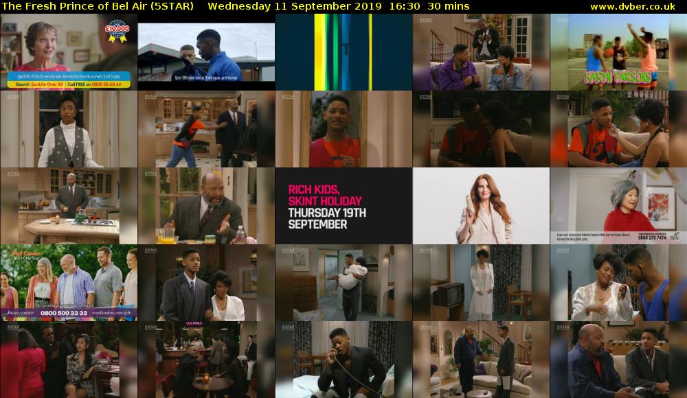 The Fresh Prince of Bel Air (5STAR) Wednesday 11 September 2019 16:30 - 17:00