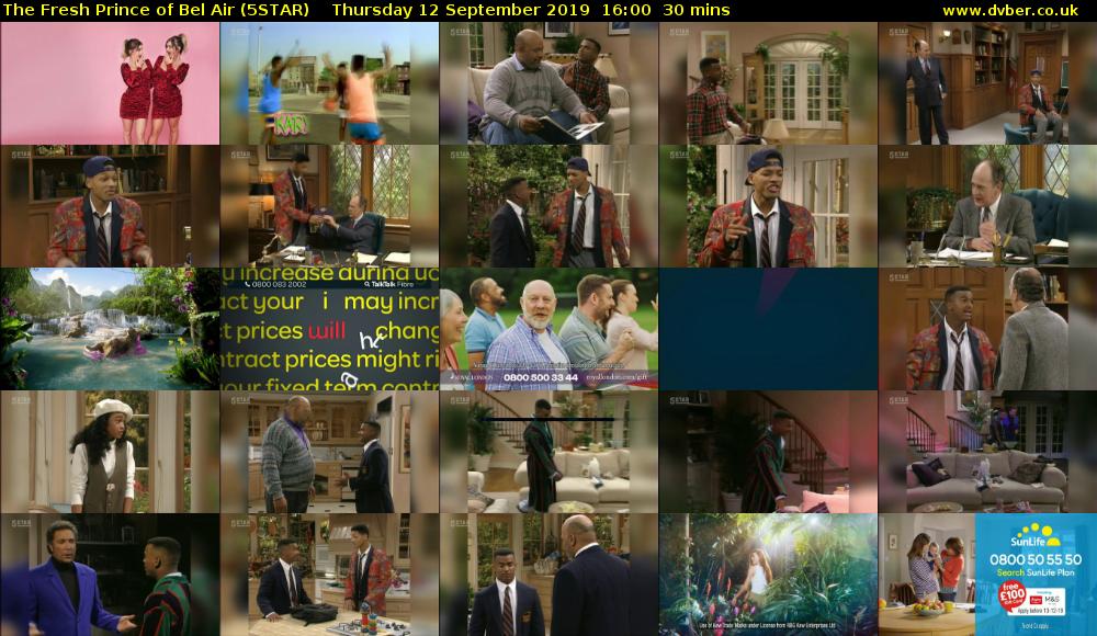 The Fresh Prince of Bel Air (5STAR) Thursday 12 September 2019 16:00 - 16:30