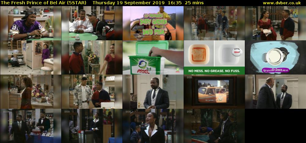 The Fresh Prince of Bel Air (5STAR) Thursday 19 September 2019 16:35 - 17:00