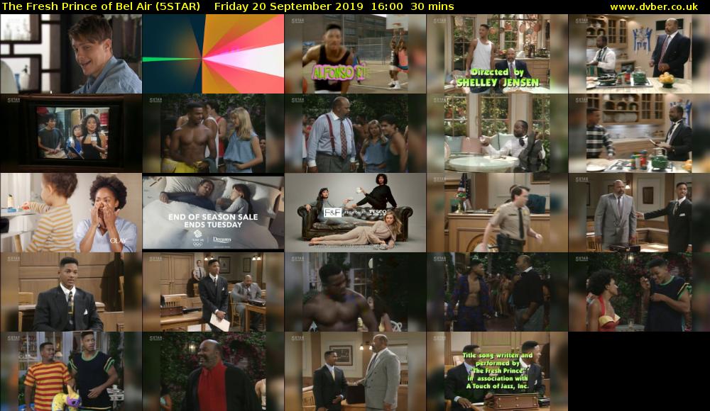 The Fresh Prince of Bel Air (5STAR) Friday 20 September 2019 16:00 - 16:30