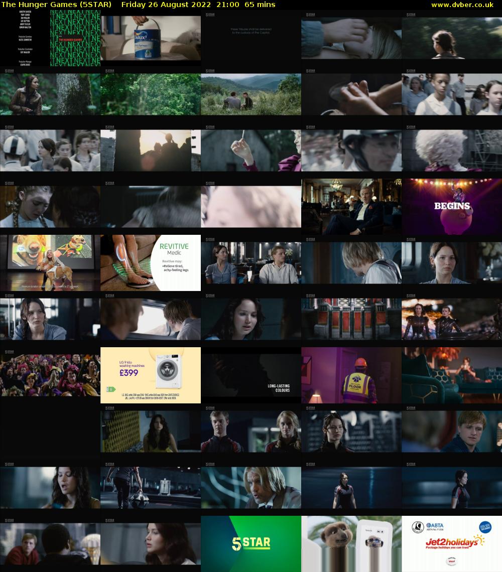 The Hunger Games (5STAR) Friday 26 August 2022 21:00 - 22:05