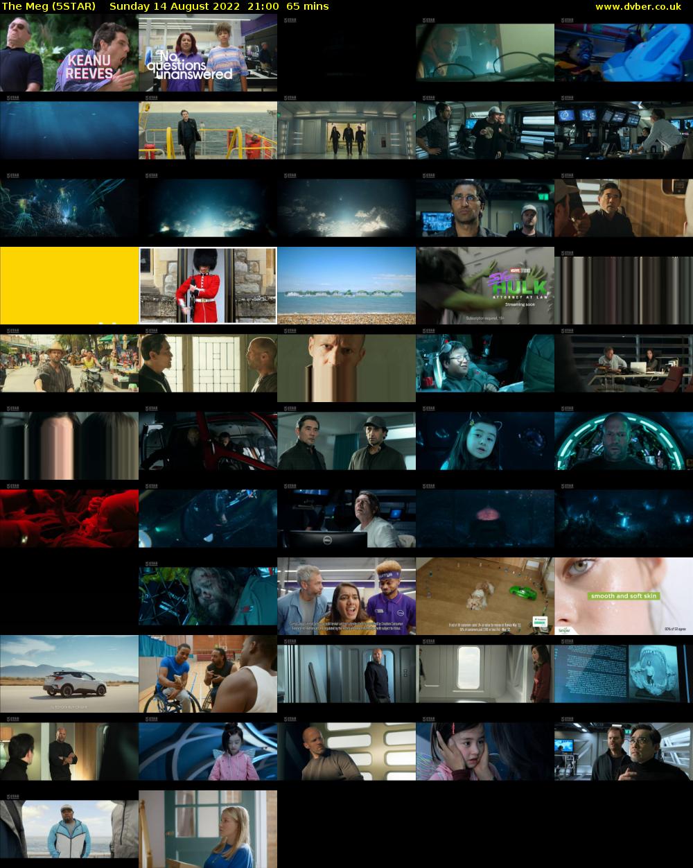 The Meg (5STAR) Sunday 14 August 2022 21:00 - 22:05