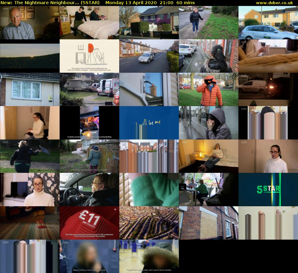 The Nightmare Neighbour... (5STAR) Monday 13 April 2020 21:00 - 22:00