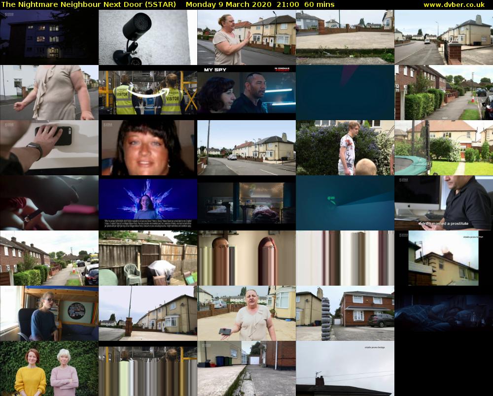 The Nightmare Neighbour Next Door (5STAR) Monday 9 March 2020 21:00 - 22:00