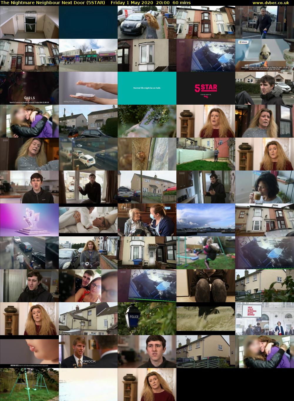 The Nightmare Neighbour Next Door (5STAR) Friday 1 May 2020 20:00 - 21:00