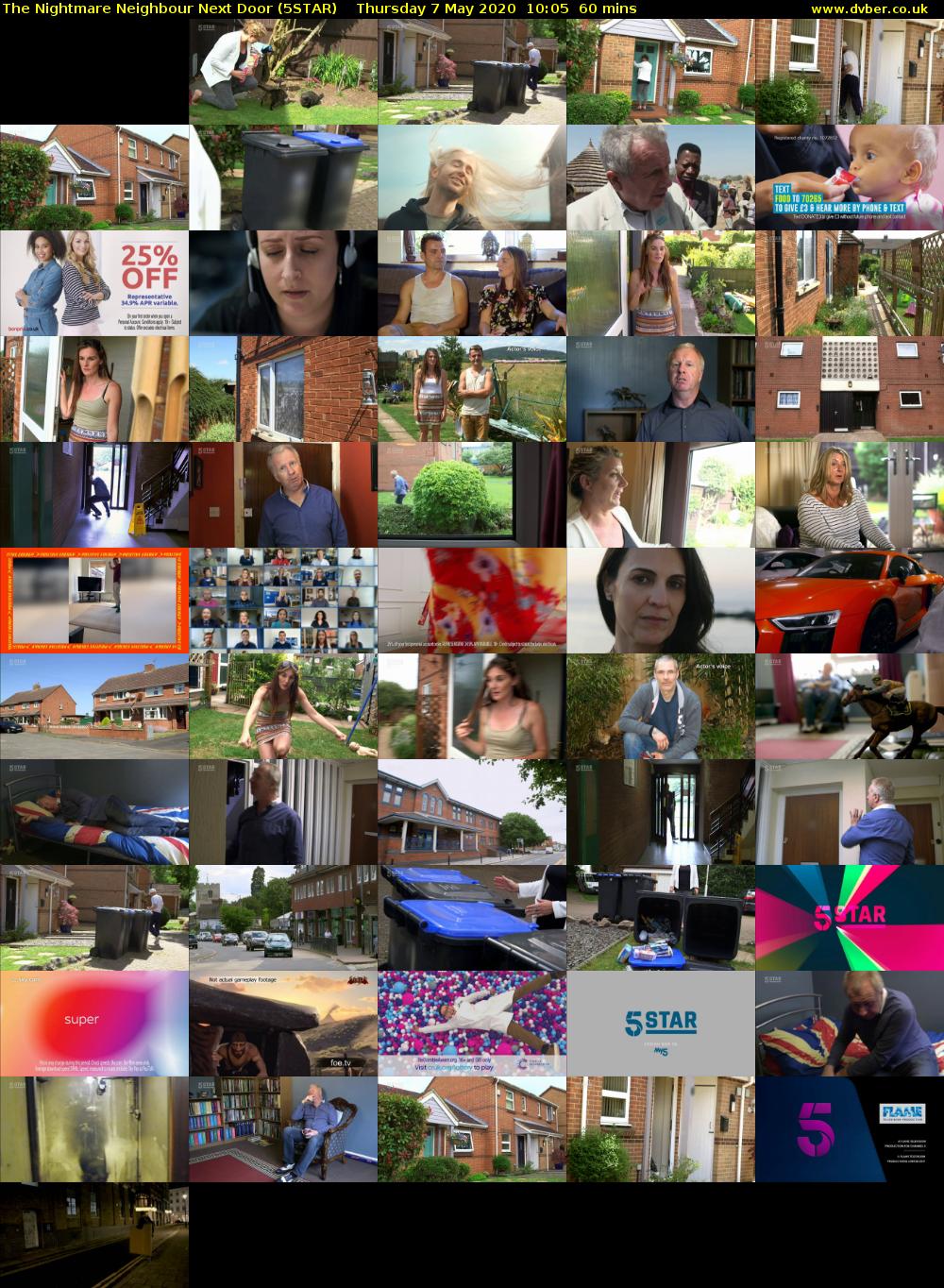 The Nightmare Neighbour Next Door (5STAR) Thursday 7 May 2020 10:05 - 11:05