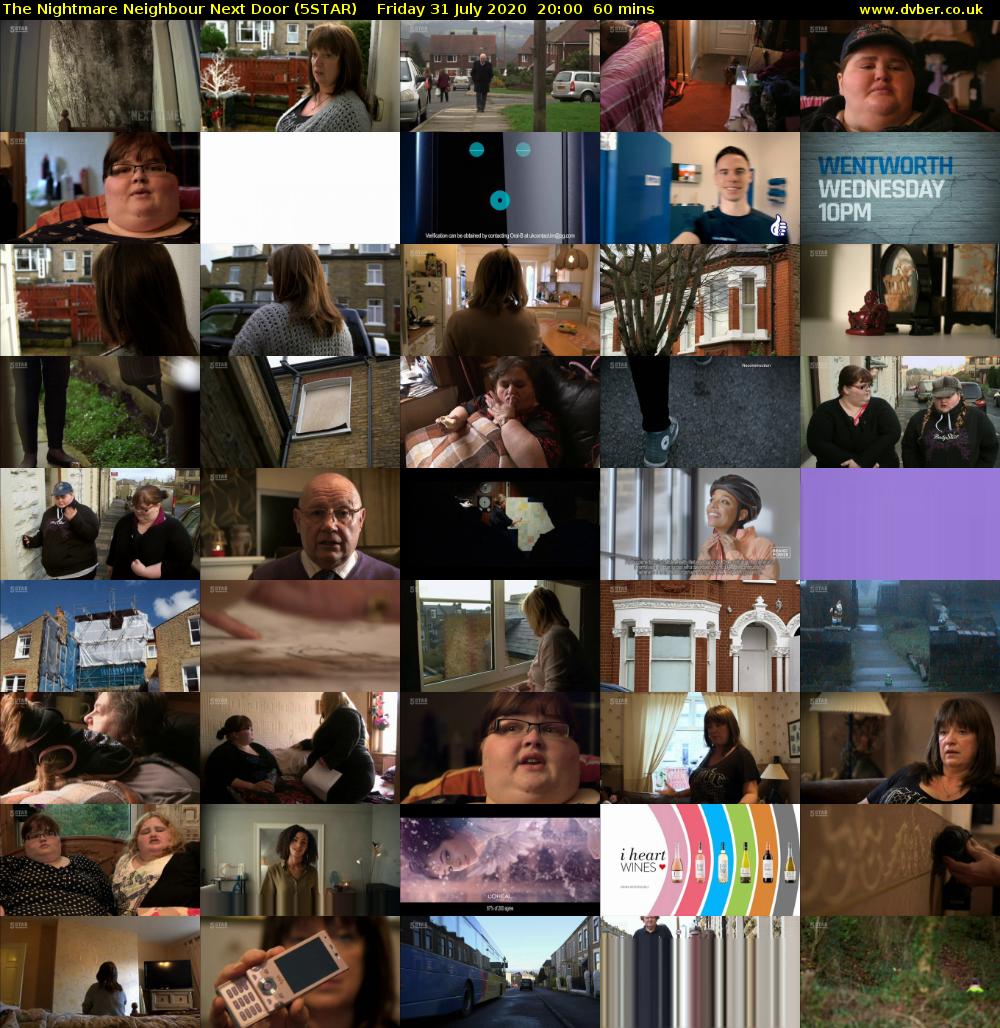 The Nightmare Neighbour Next Door (5STAR) Friday 31 July 2020 20:00 - 21:00