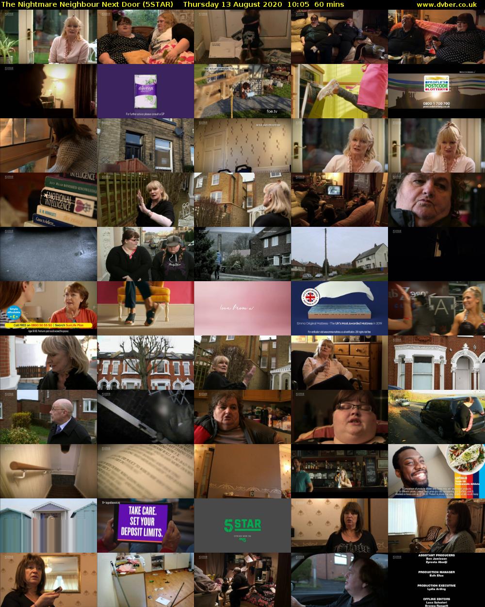 The Nightmare Neighbour Next Door (5STAR) Thursday 13 August 2020 10:05 - 11:05
