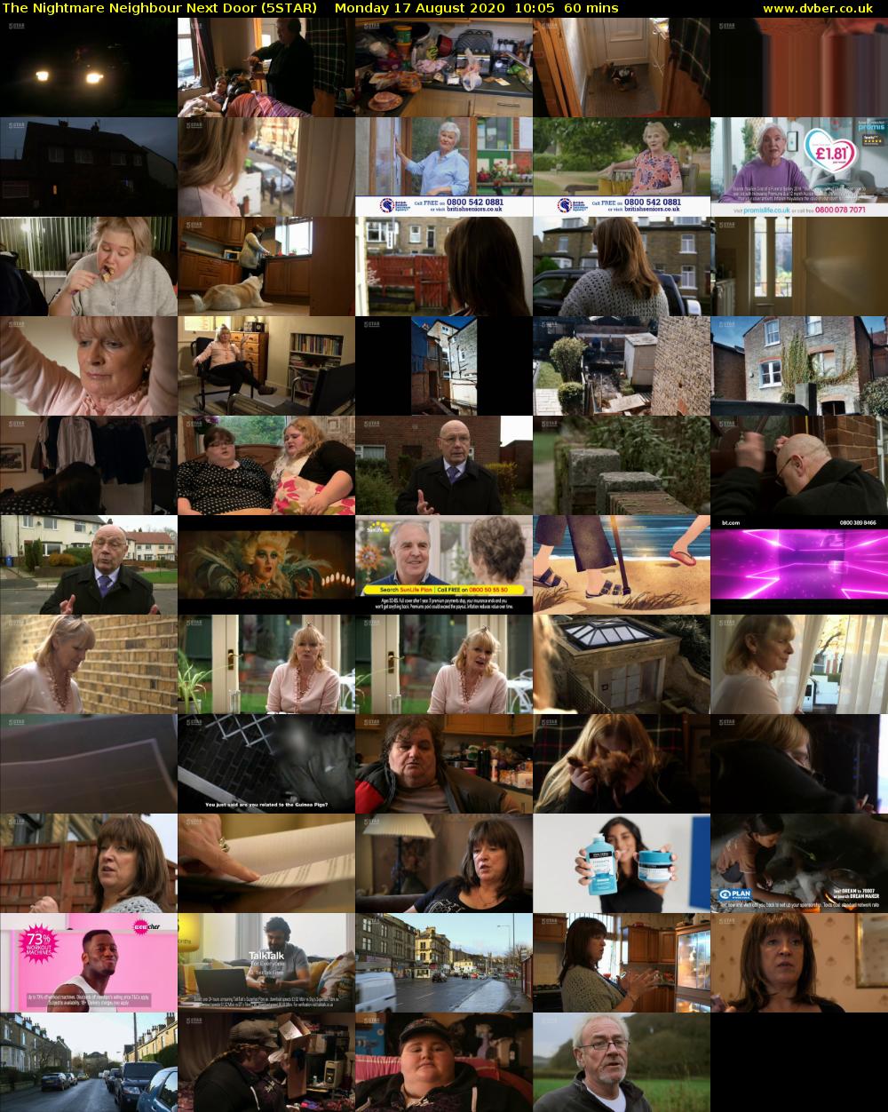 The Nightmare Neighbour Next Door (5STAR) Monday 17 August 2020 10:05 - 11:05