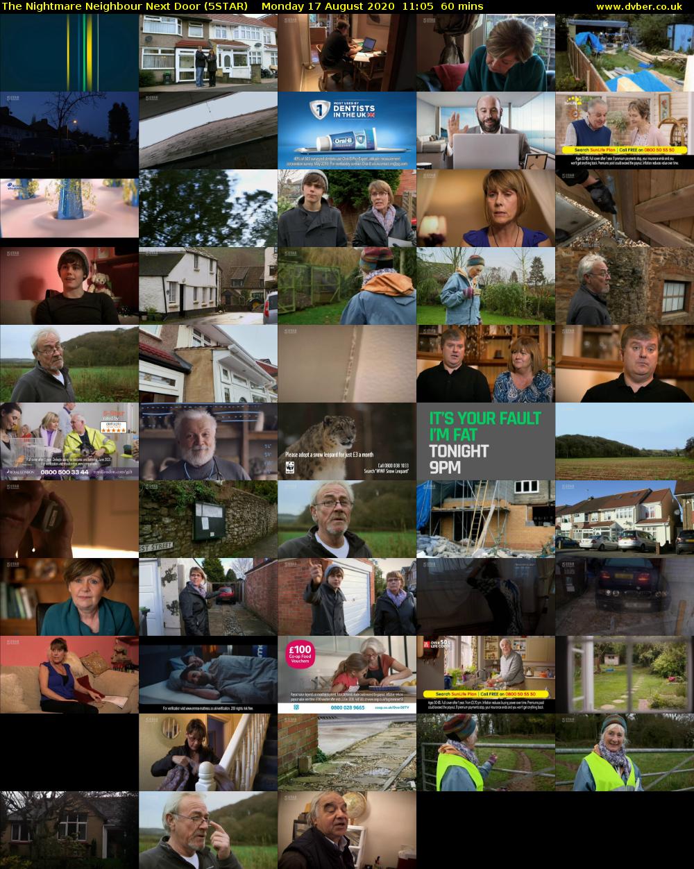 The Nightmare Neighbour Next Door (5STAR) Monday 17 August 2020 11:05 - 12:05