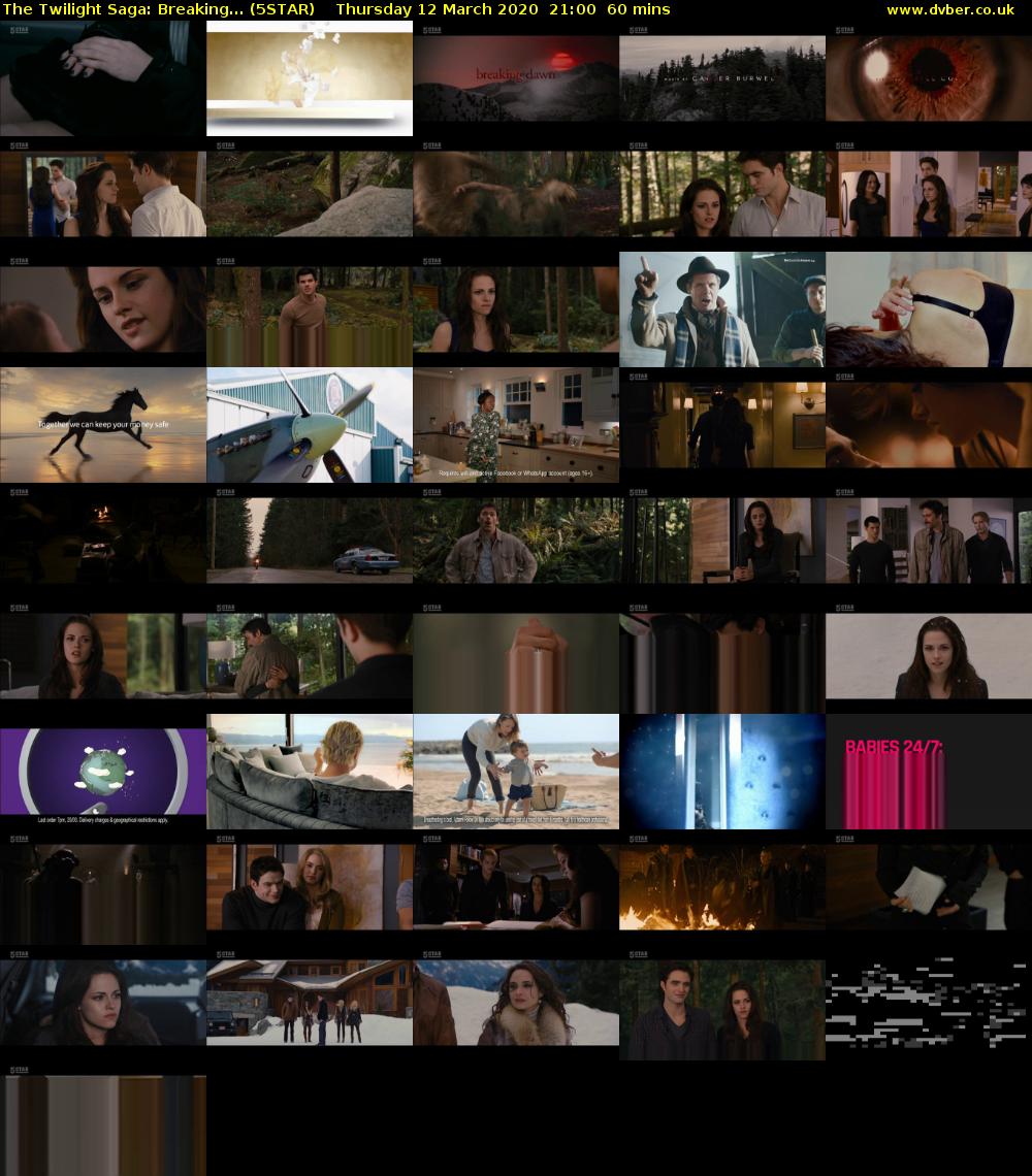 The Twilight Saga: Breaking... (5STAR) Thursday 12 March 2020 21:00 - 22:00
