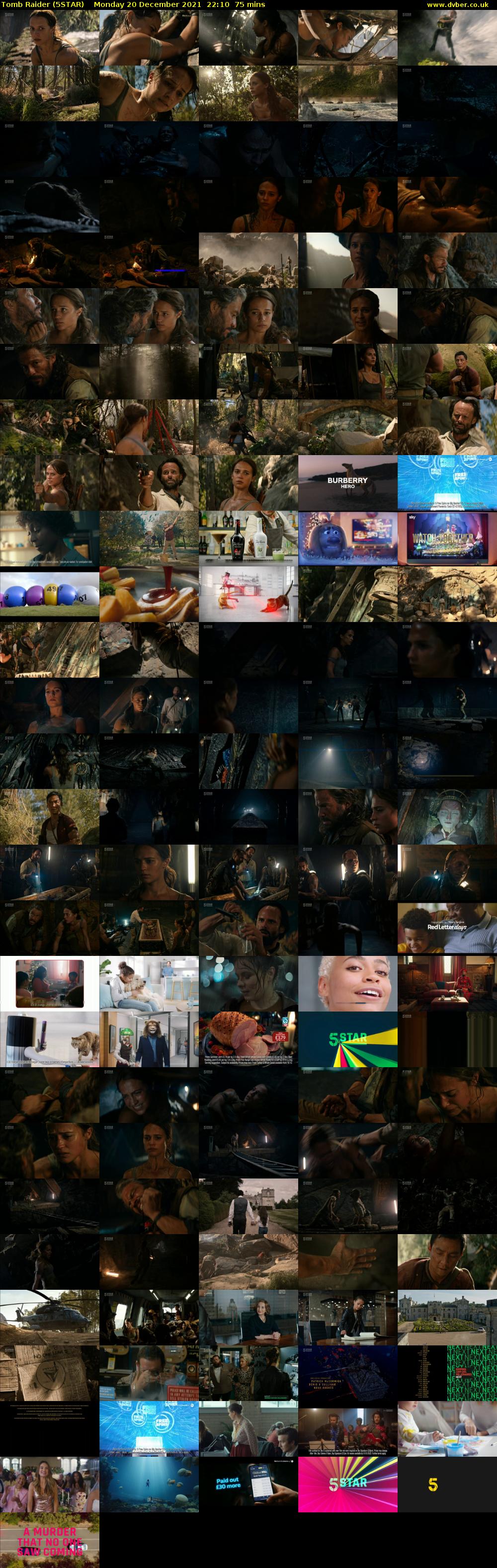 Tomb Raider (5STAR) Monday 20 December 2021 22:10 - 23:25