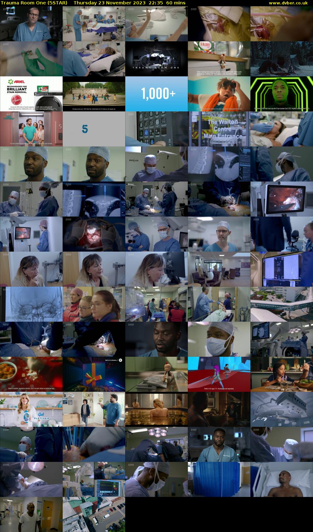 Trauma Room One (5STAR) Thursday 23 November 2023 22:35 - 23:35