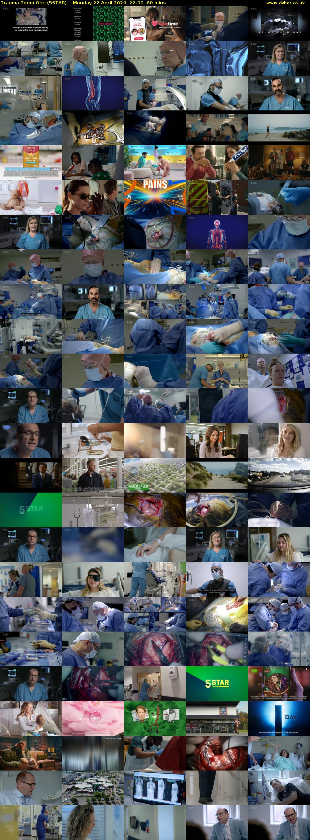 Trauma Room One (5STAR) Monday 22 April 2024 22:00 - 23:00