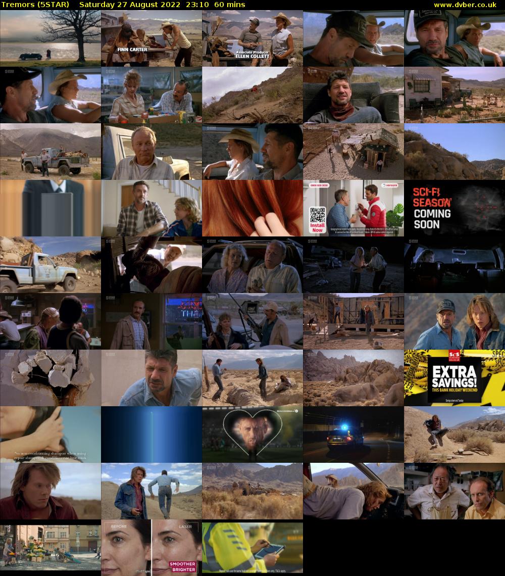 Tremors (5STAR) Saturday 27 August 2022 23:10 - 00:10