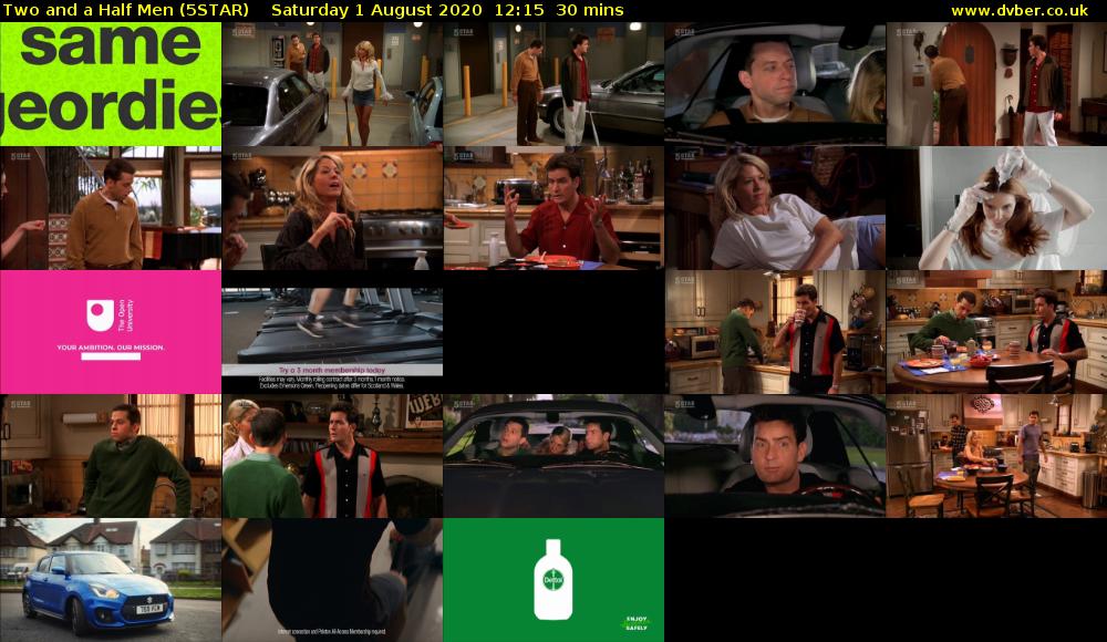 Two and a Half Men (5STAR) Saturday 1 August 2020 12:15 - 12:45