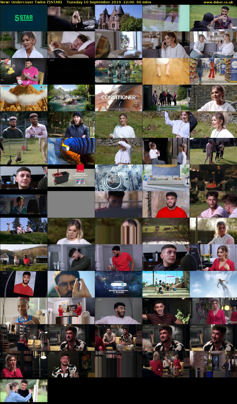 Undercover Twins (5STAR) Tuesday 10 September 2019 22:00 - 23:00