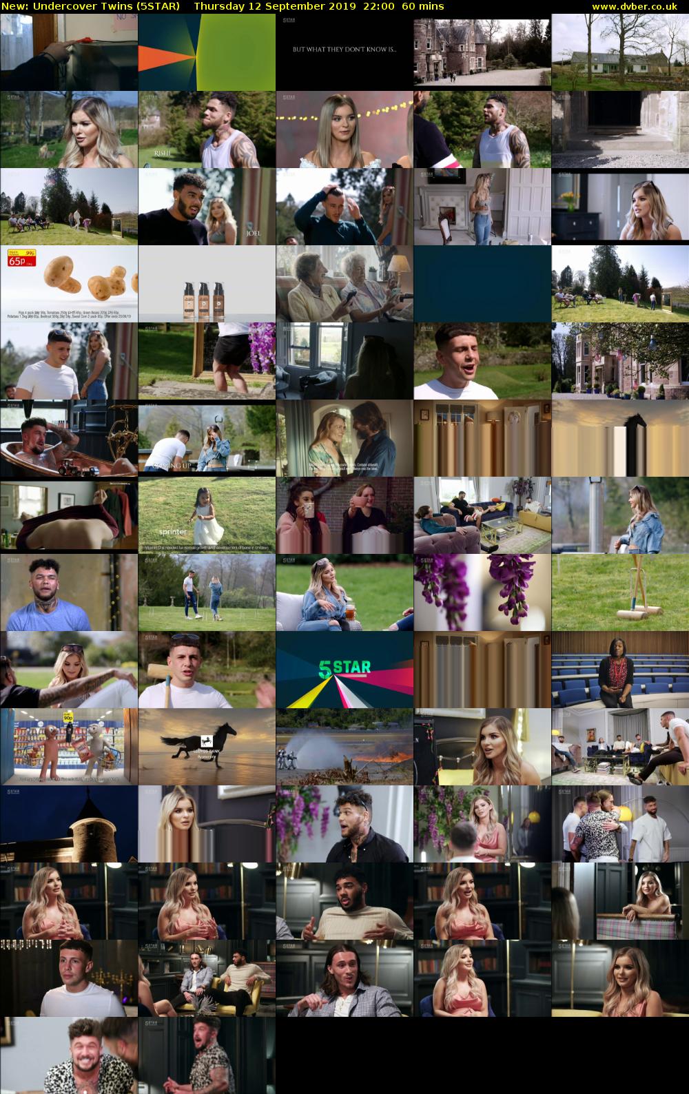 Undercover Twins (5STAR) Thursday 12 September 2019 22:00 - 23:00