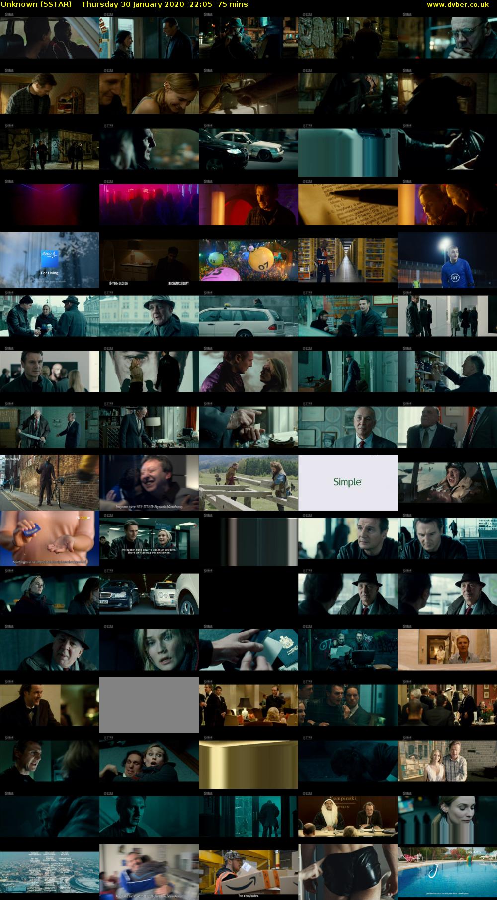 Unknown (5STAR) Thursday 30 January 2020 22:05 - 23:20
