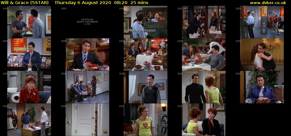 Will & Grace (5STAR) Thursday 6 August 2020 08:20 - 08:45