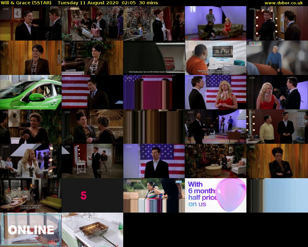 Will & Grace (5STAR) Tuesday 11 August 2020 02:05 - 02:35