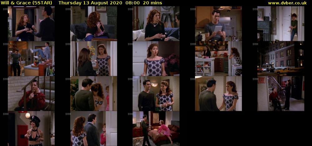 Will & Grace (5STAR) Thursday 13 August 2020 08:00 - 08:20