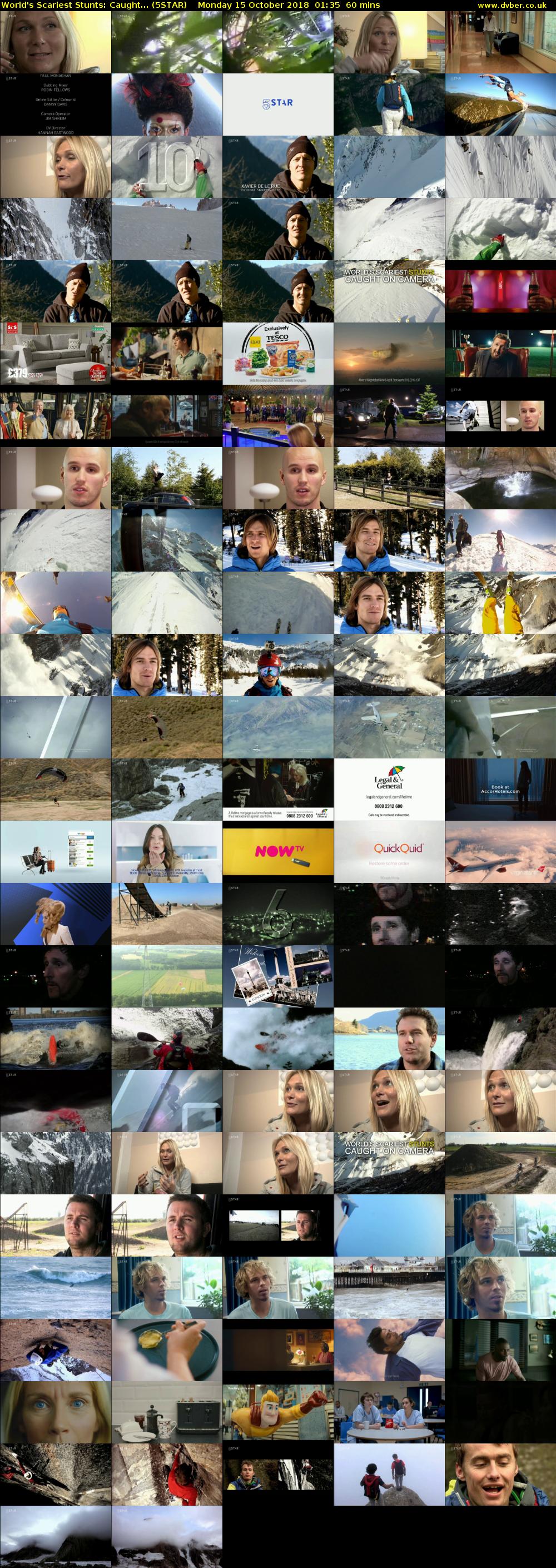 World's Scariest Stunts: Caught... (5STAR) Monday 15 October 2018 01:35 - 02:35