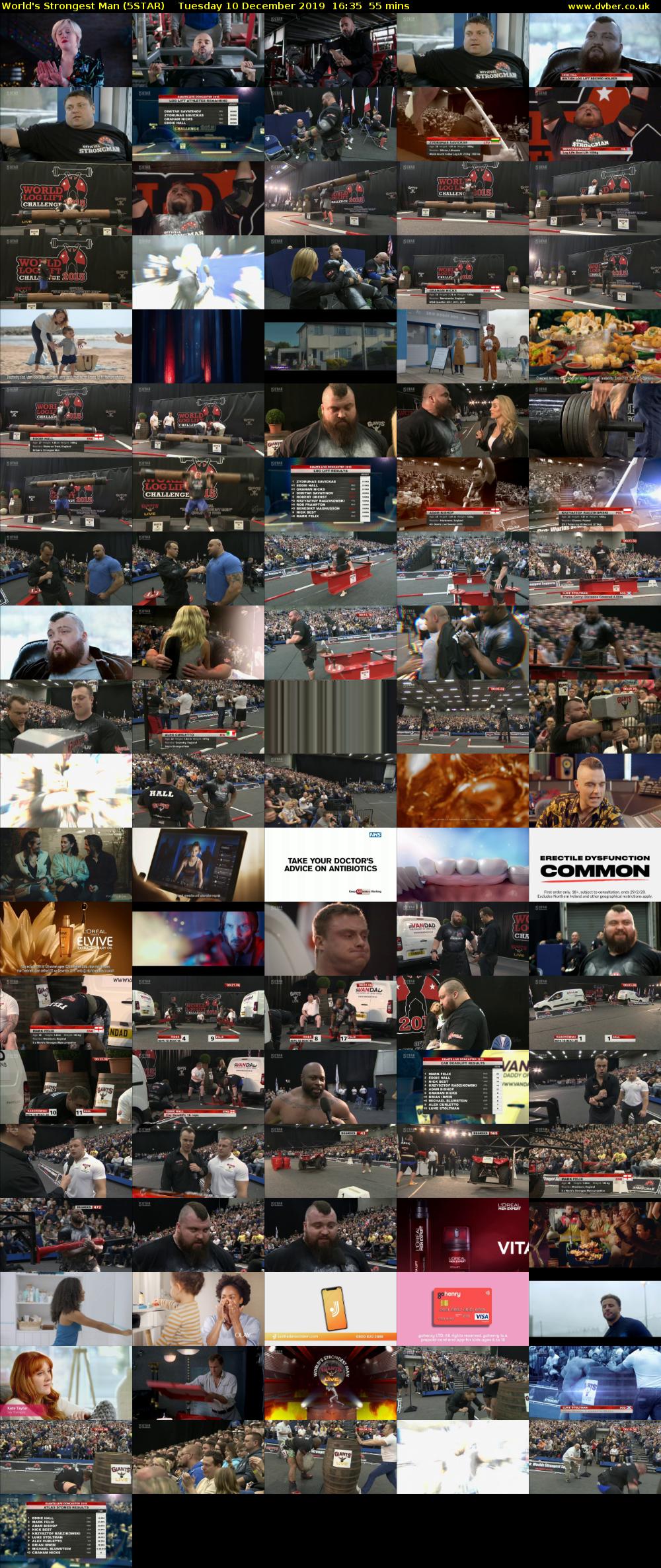 World's Strongest Man (5STAR) Tuesday 10 December 2019 16:35 - 17:30