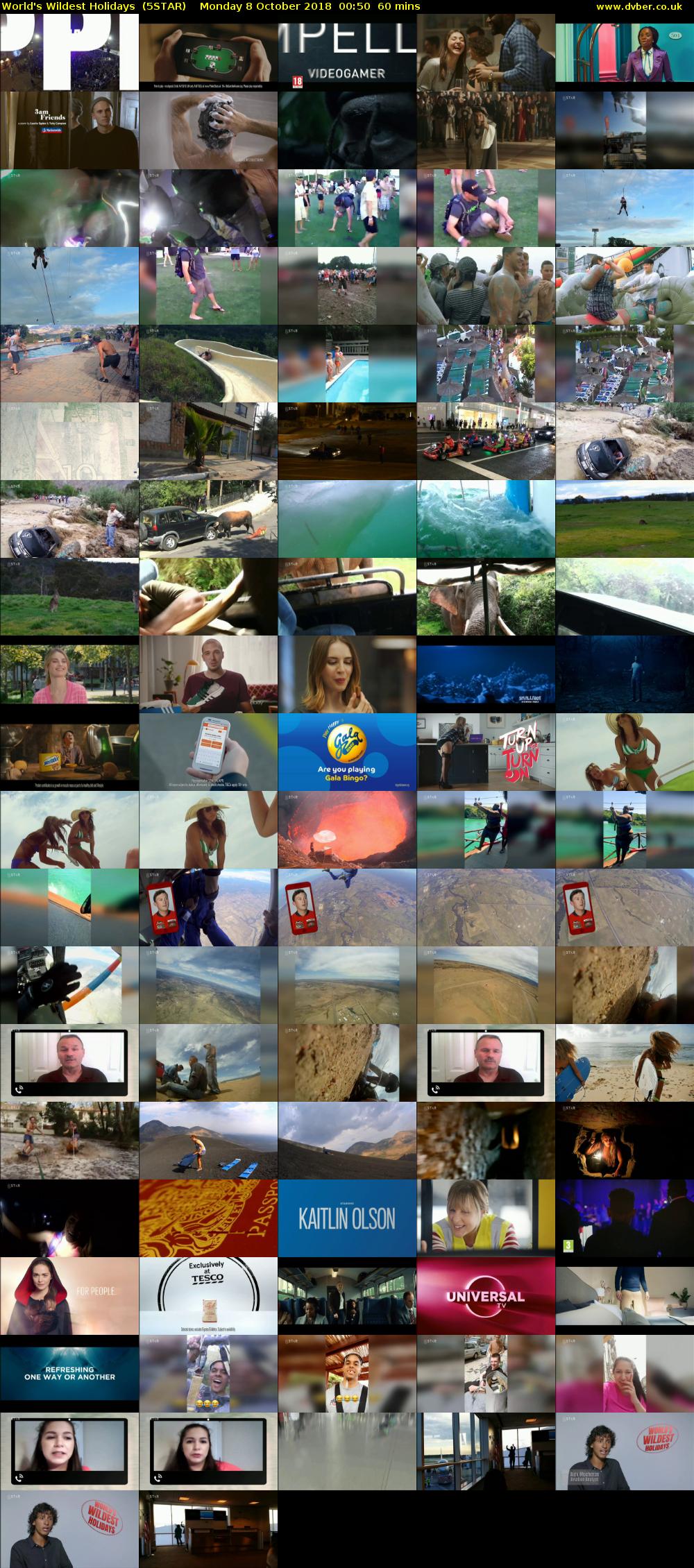 World's Wildest Holidays  (5STAR) Monday 8 October 2018 00:50 - 01:50