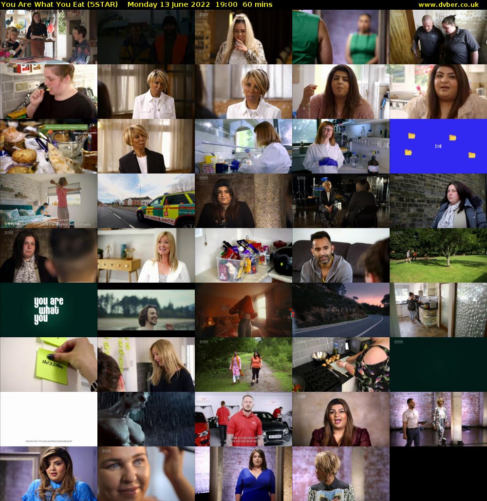 You Are What You Eat (5STAR) Monday 13 June 2022 19:00 - 20:00