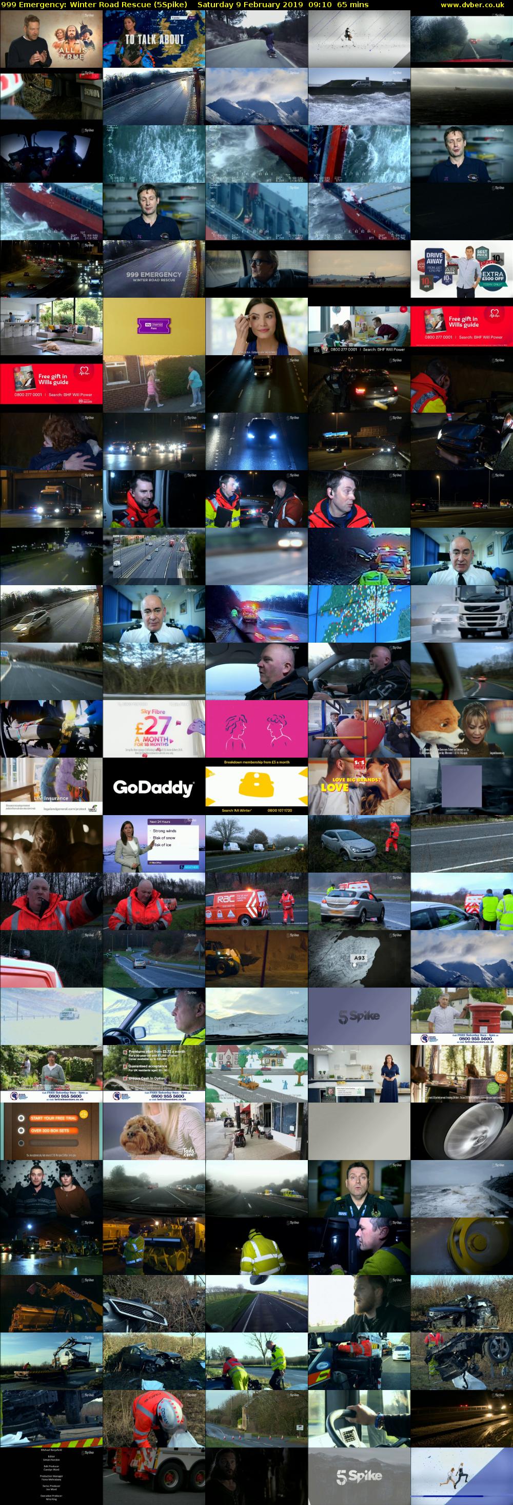 999 Emergency: Winter Road Rescue (5Spike) Saturday 9 February 2019 09:10 - 10:15