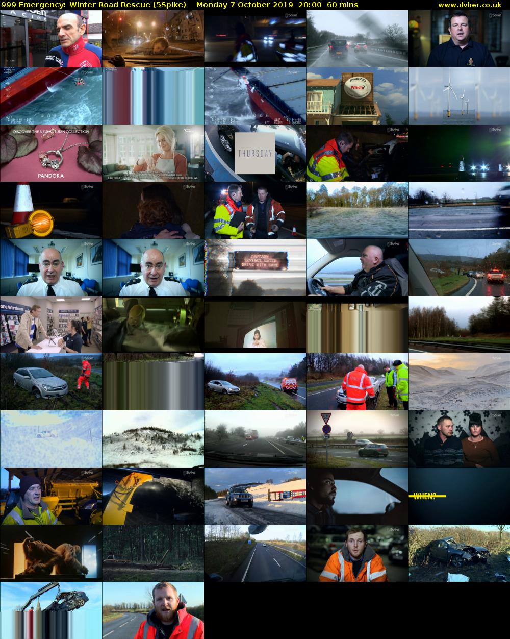 999 Emergency: Winter Road Rescue (5Spike) Monday 7 October 2019 20:00 - 21:00
