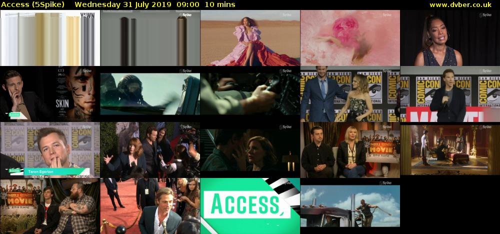 Access (5Spike) Wednesday 31 July 2019 09:00 - 09:10