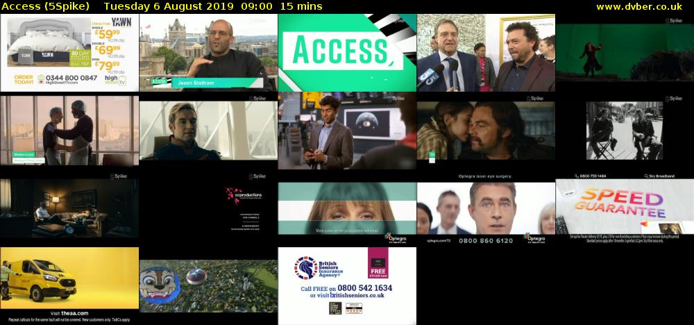 Access (5Spike) Tuesday 6 August 2019 09:00 - 09:15