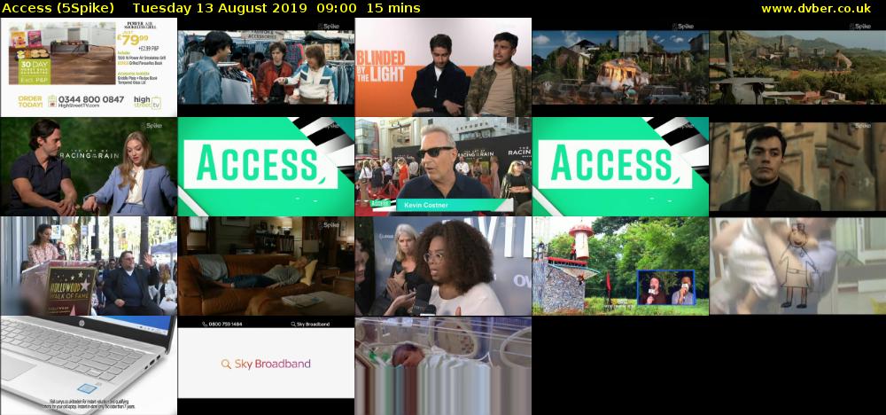 Access (5Spike) Tuesday 13 August 2019 09:00 - 09:15