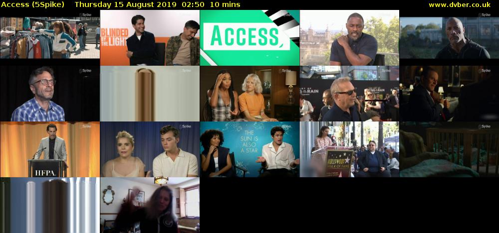 Access (5Spike) Thursday 15 August 2019 02:50 - 03:00