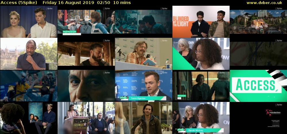Access (5Spike) Friday 16 August 2019 02:50 - 03:00