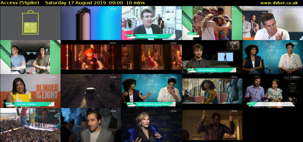 Access (5Spike) Saturday 17 August 2019 09:00 - 09:10